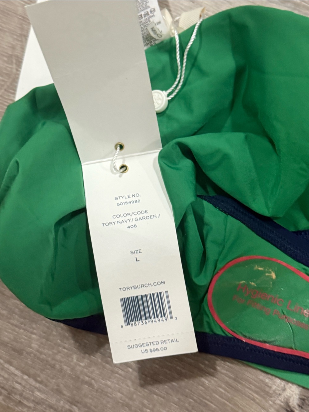 Tory Burch Green & Navy Bikini Bottom l Colorblock nwt - Picture 5 of 5